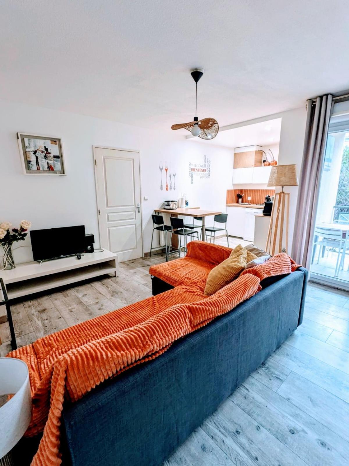 Apartament F2 Garage Box Wifi Terasse Clim Gare Fac Eco Richter Montpellier Zewnętrze zdjęcie